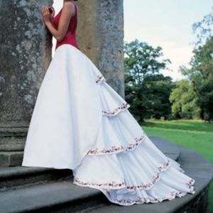 Wedding Gown - Red & White